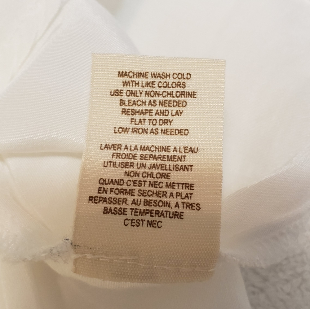 Free People Bright White Tunic Blouse Neck Mandarin Collar  Size M - Picture 9 of 13